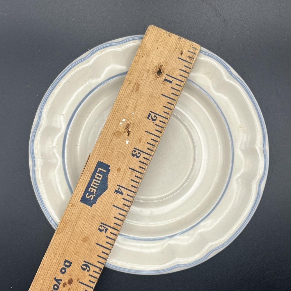 VTG Stoneware Covington Edition Tea Saucers 6" Japan Blue & Grey (6 available) - Picture 3 of 3